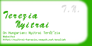 terezia nyitrai business card